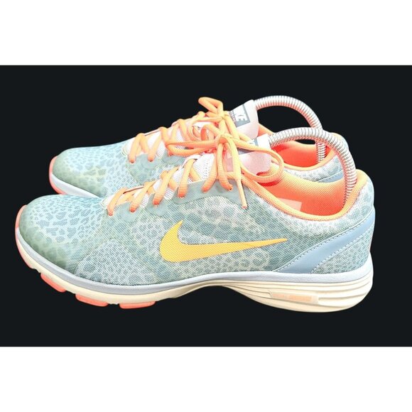 Nike Dual Fusion Womens Training Shoes Sz 9 Gray Coral Orange Athletic Sneakers - Picture 4 of 14